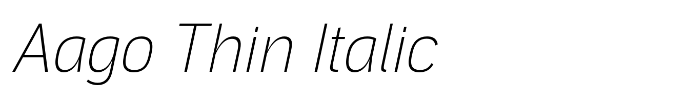 Aago Thin Italic